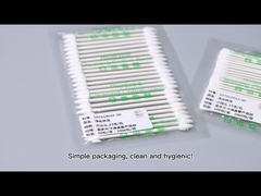 Doppi germogli lunghi aguzzi del cotone del punto tagliente del tampone del locale senza polvere